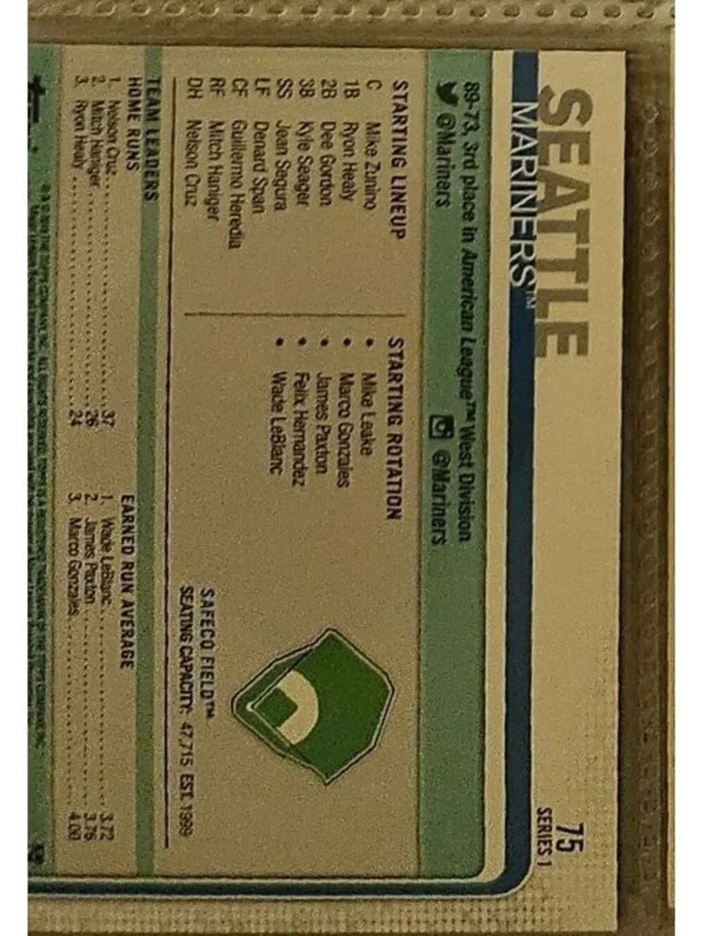 2019 Topps Seattle Mariners Stadium Card